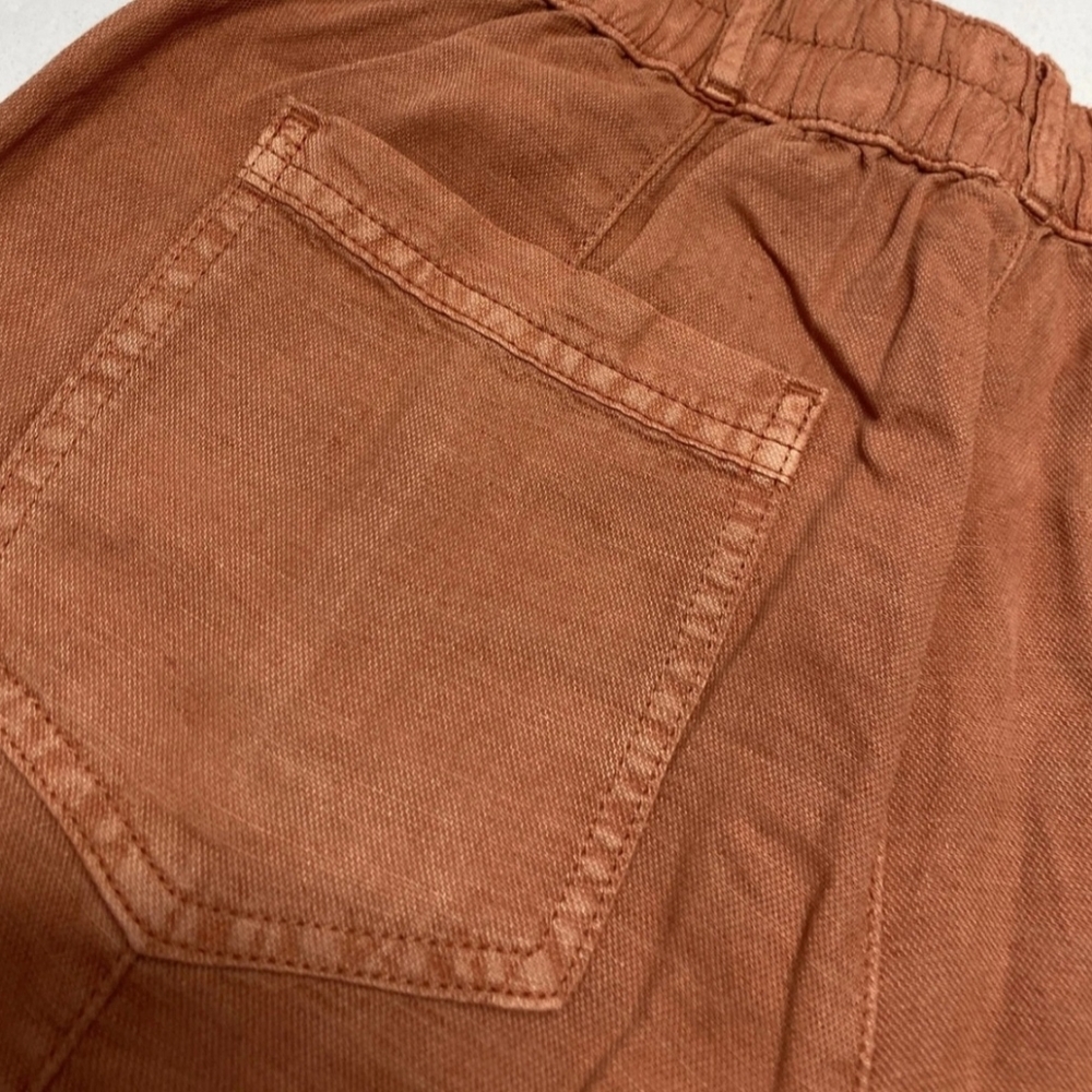 3/$30 Joie Women's Linen Rust Cargo Shorts Sz 2 NWOT - Picture 5 of 9